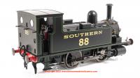 7S-018-003S Dapol B4 0-4-0T Steam Locomotive number 88 in Southern Black livery with green lining